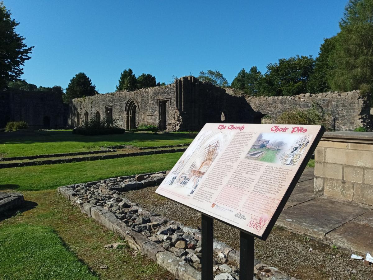 Whalley Abbey grounds and panel (FoB AONB) Whalley Abbey grounds and panel (FoB AONB)